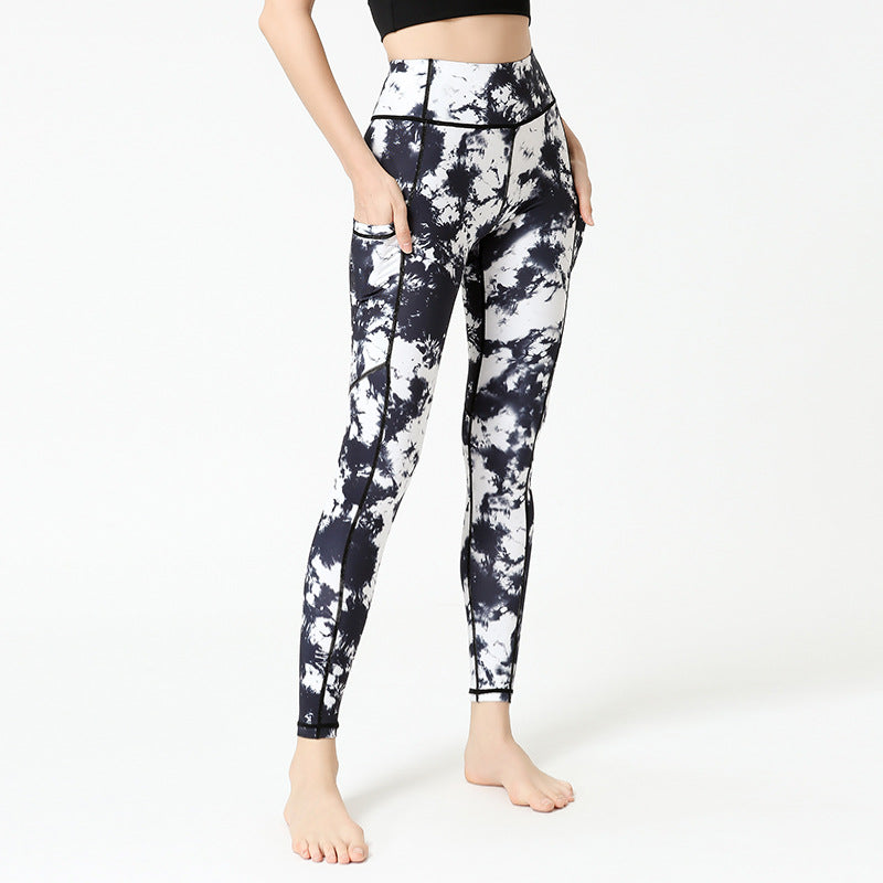 New Ladies Yoga Pants Printed Tights Outdoor Sports Fitness Yoga Pants Leggings Factory Direct Sales