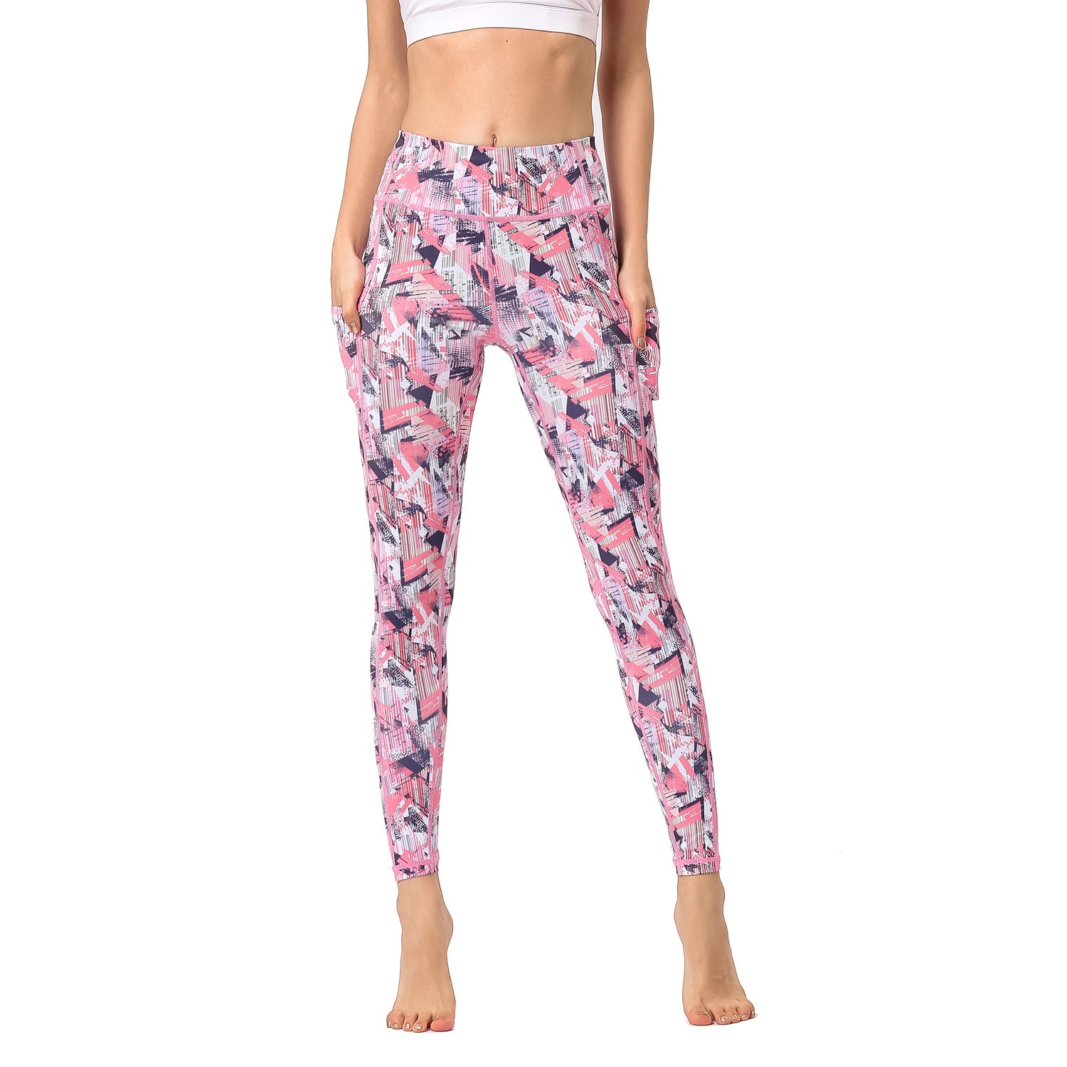 New Ladies Yoga Pants Printed Tights Outdoor Sports Fitness Yoga Pants Leggings Factory Direct Sales